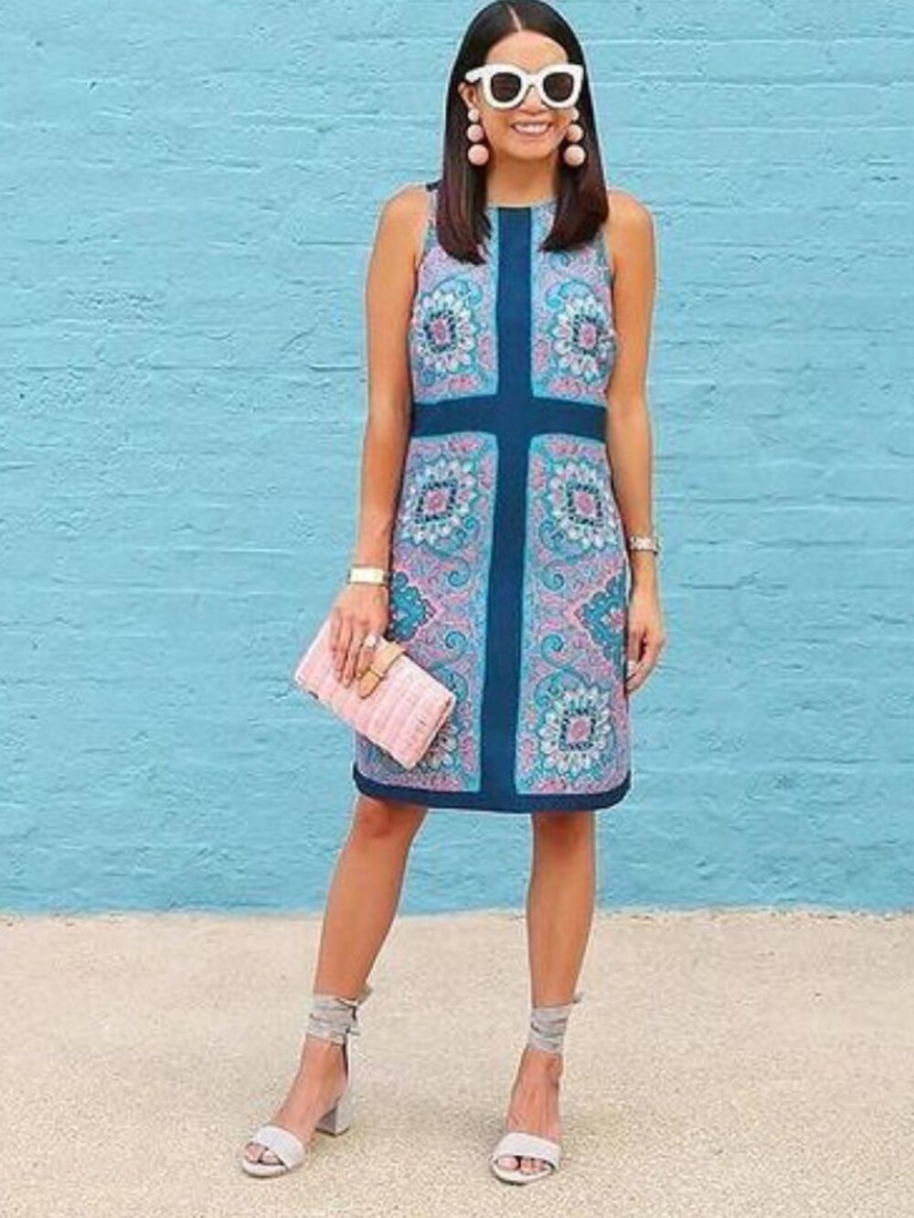 LOFT Floral Medalion Dress Large